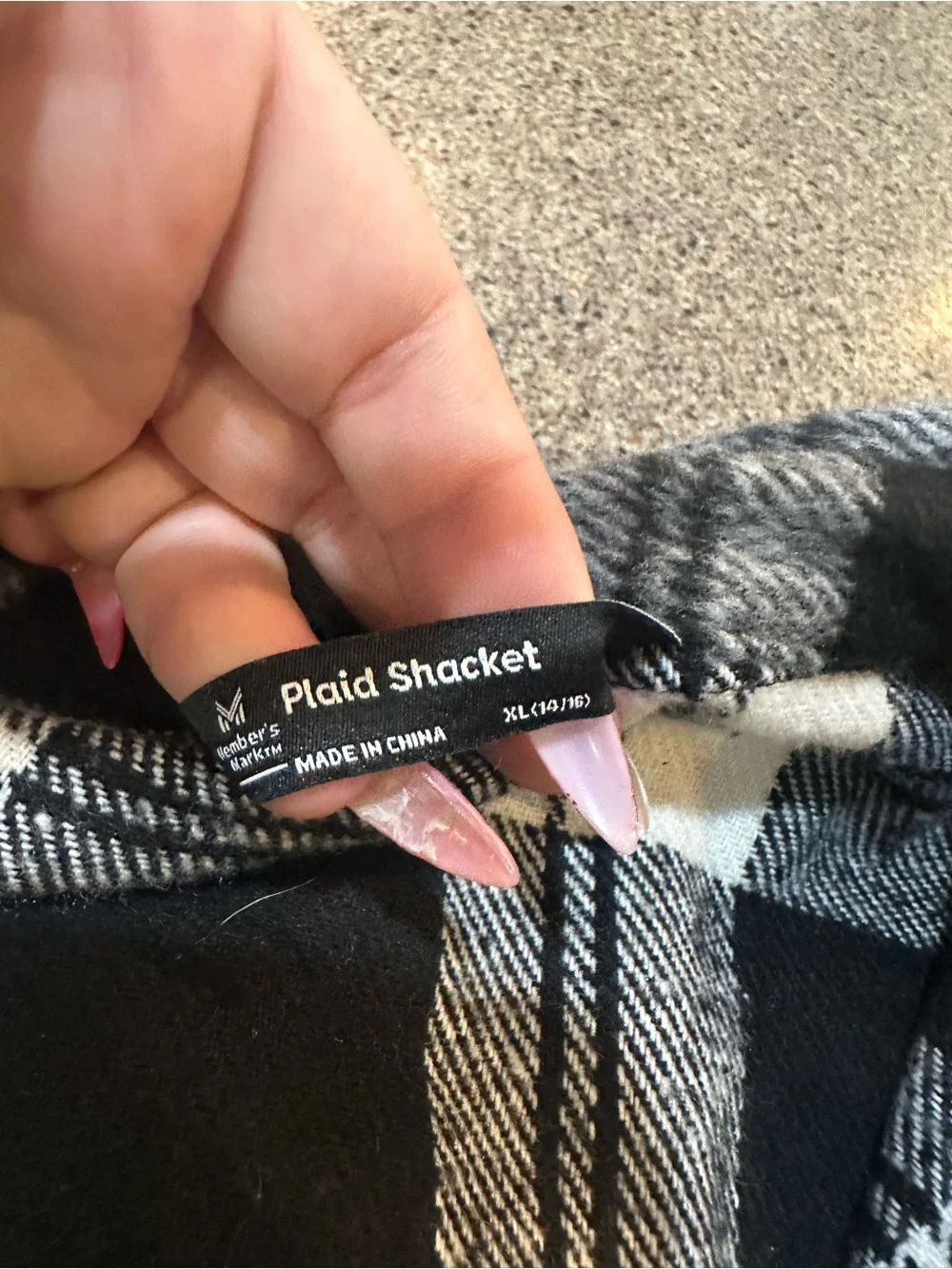 Black and White Plaid Button-Up Shacket